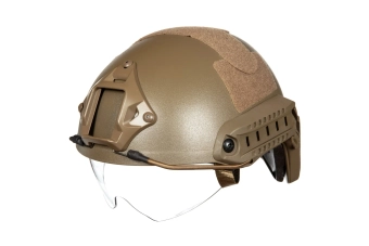 helma Replica X-Shield MH s brýlemi - Tan
