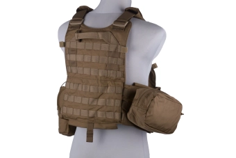 Chaleco táctico 94K tipo Plate carrier M4 - Coyote Brown