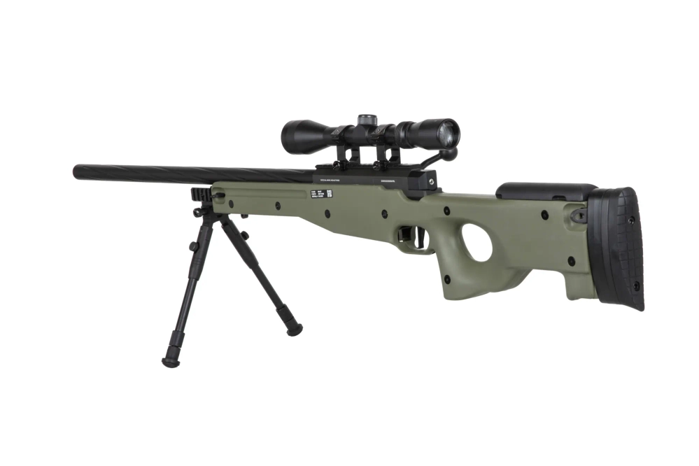 Réplica del sniper Specna Arms SA-S11 EDGE™ con visor y bípode Oliva