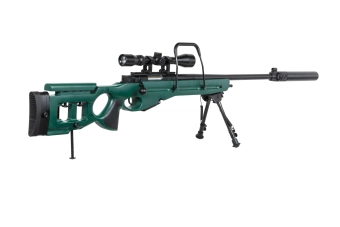Snow Wolf SW-98 airsoft sniper rifle with bipod, scope and silencer
