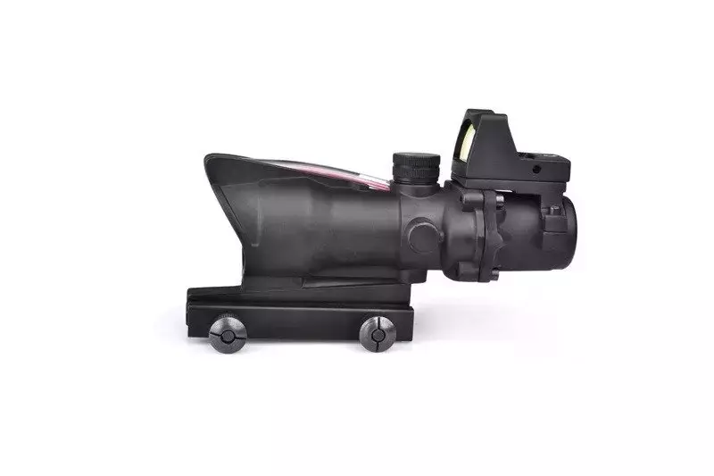 Replika lunety ACOG 4X32C (z podświetleniem światłowodowym i celownikiem RMR) - czarna