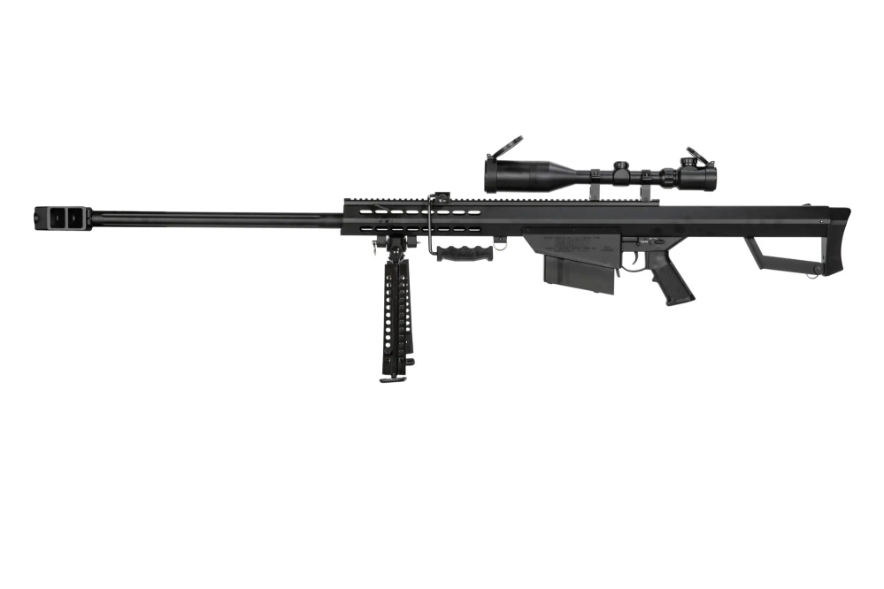Replika karabinu wyborowego Barret® M82 z Lunetą i dwójnogiem - czarna