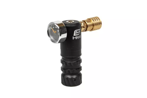 Regulador HRR con conector QD US y manómetro lateral (máx. 250 psi)