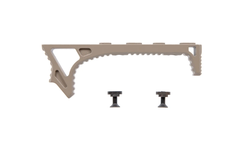 Empuñadura angulada Hand Stop para raíl M-LOK Tan