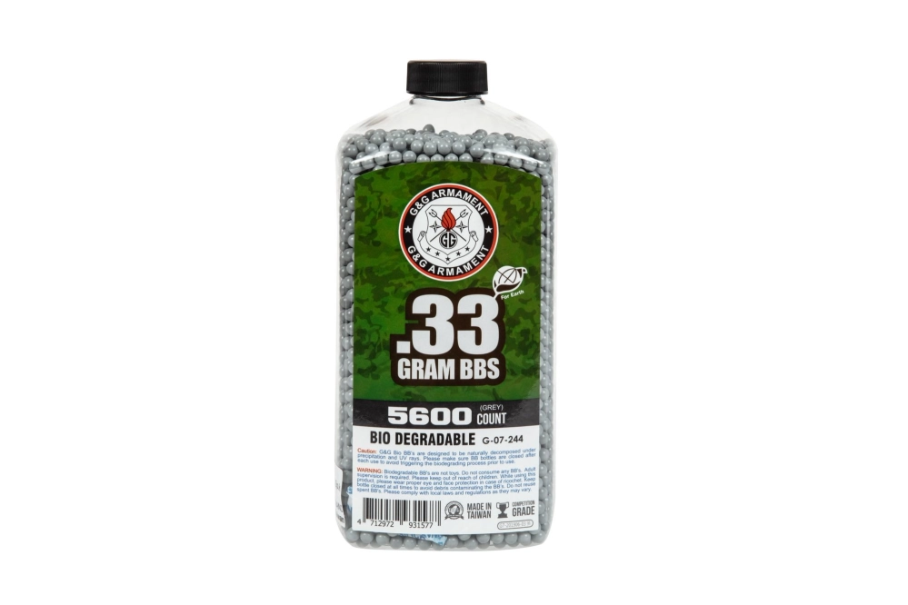 Billes biodegradable 0.33g G&G 5600 pièces