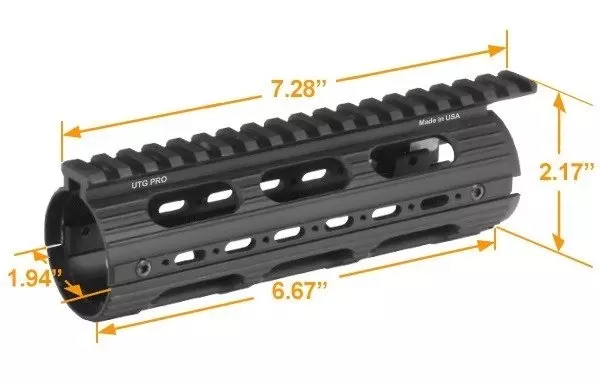 Front Model 4/15 Carbine Length Super Slim Drop-in - czarny
