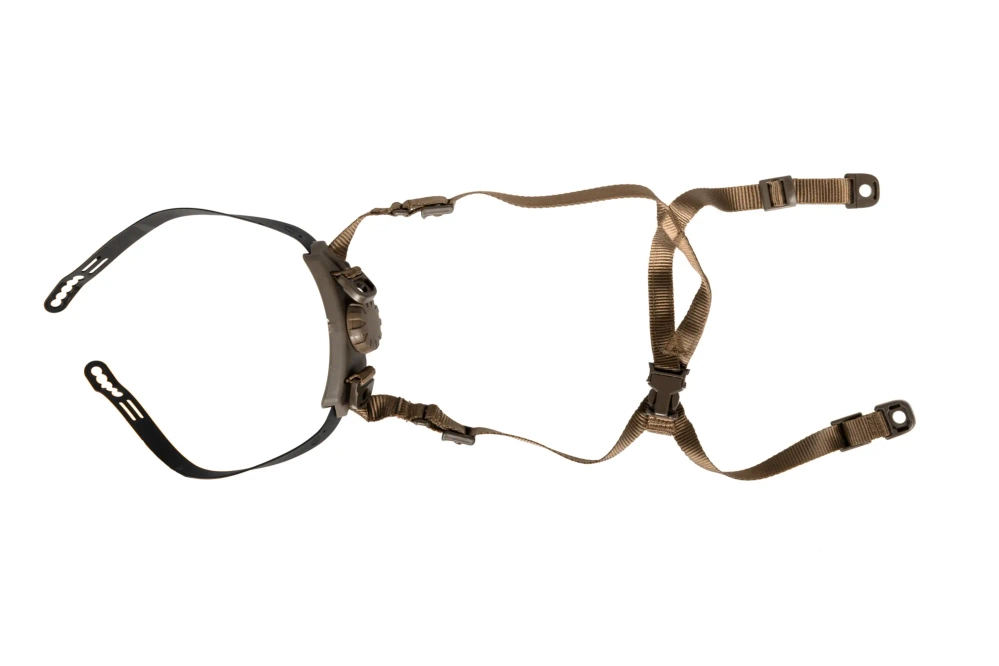 Gelaatsmasker en ophanging voor helm - Tan