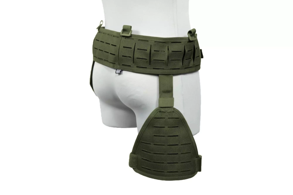 Ceinture tactique Laser-Cut avec panneau de cuisse - vert olive