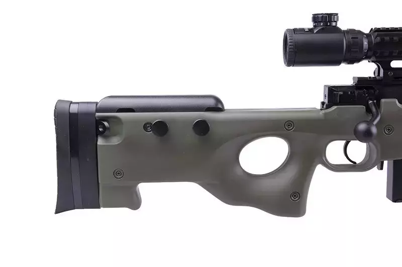 Airsoft pušky odstřelovací puška 4402D (s dalekohledem a dvojnožkou) - olivová barva