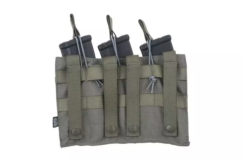 Triple OPEN Pouch for AK Magazines - Ranger Green