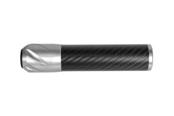 Silenciador de carbono DSL2 36x150mm - Plata