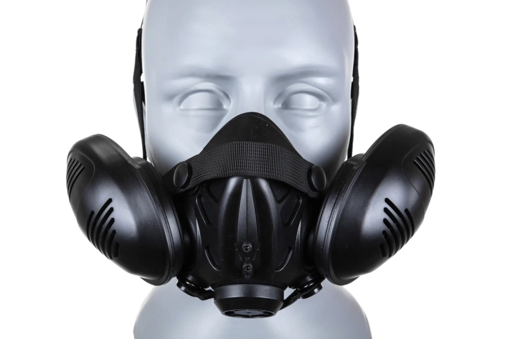 Taktický respirátor Modelovací maska černá