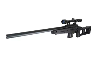 Airsoftová odstřelovací puška MB4408C s optikou - černá