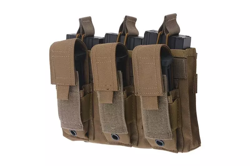 Open Top 3+3 Pouch - Tan