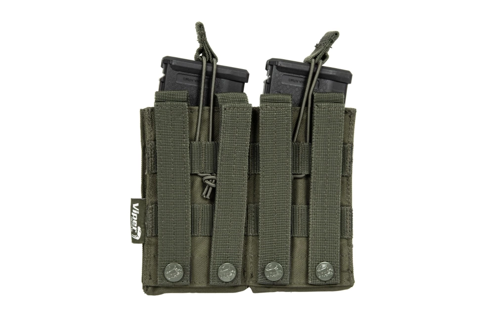 Bolsa de liberación rápida para 2 cargadores tipo M4/M16 - verde oliva