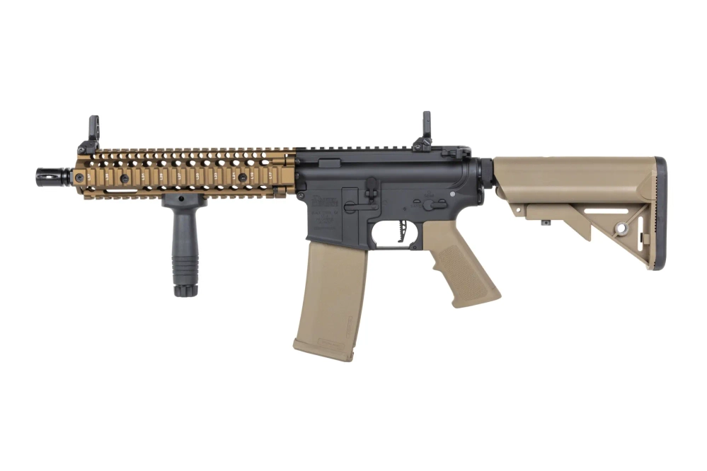 Specna Arms Daniel Defense® MK18 SA-P19 Prime™ Aster II ETU airsoft Carabina con motor brushless Chaos Bronze de un solo disparo