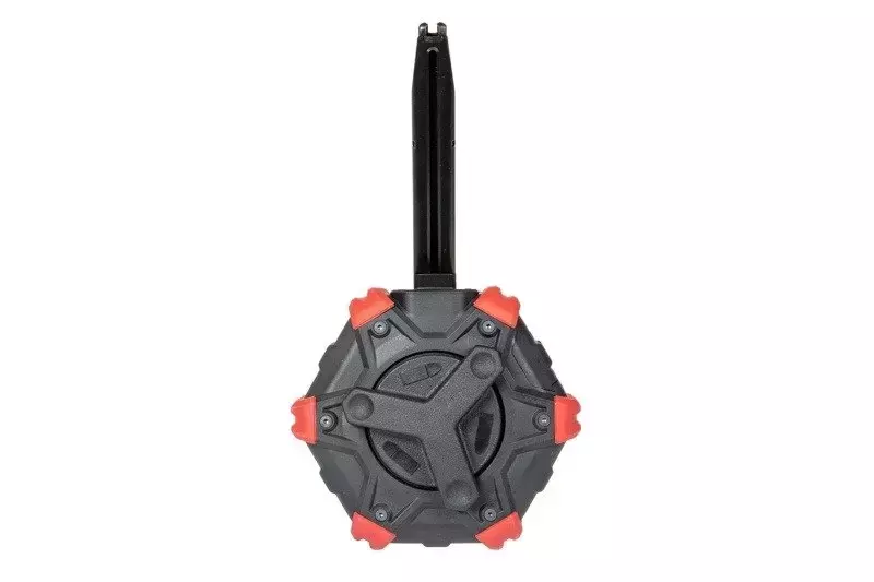 Tambor cargador gas owy 350 bolas para réplicas Beretta / MB - negro-rojo