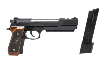 WE GP331 BIOHAZARD ASG pistool - Mod. B. Burton bruine greep (alleen enkel)