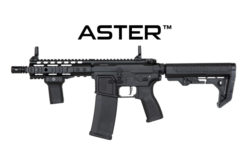 Specna Arms SA-E12 EDGE 2.0™ GATE ASTER New receiver/Light Ops Stock airsoft Carbine Black (OUTLET)