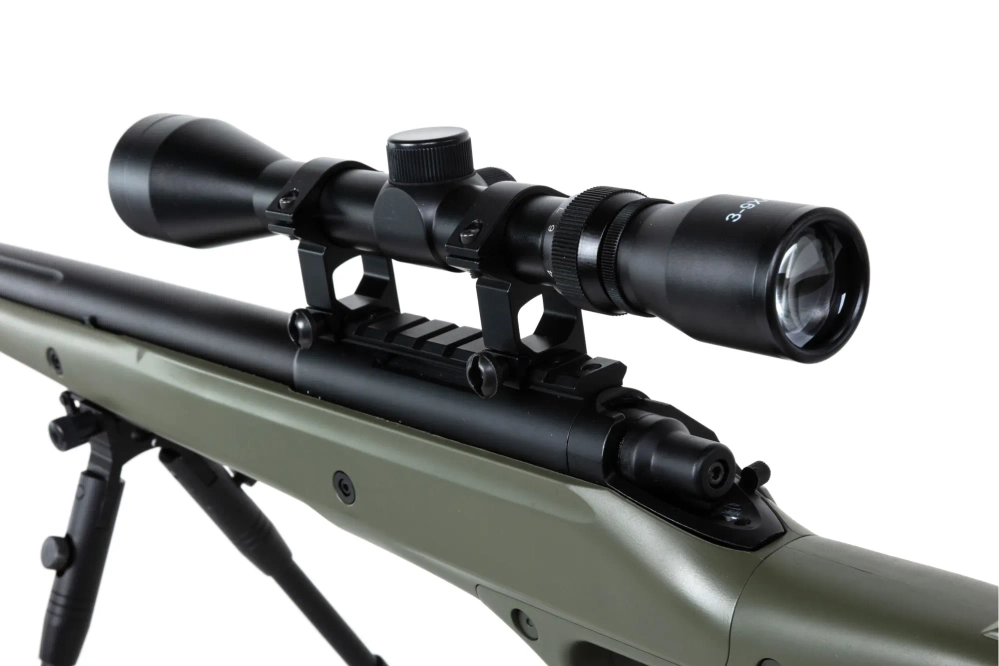 airsoft WELL MB12DG Rifle de francotirador Oliva