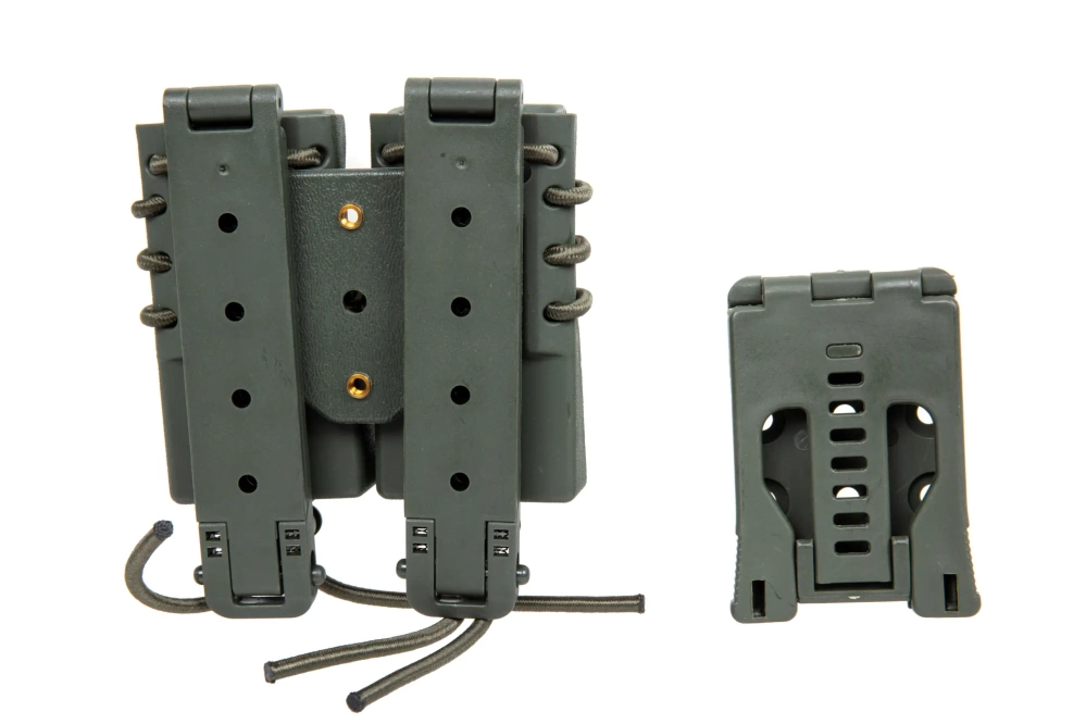 Support pour 2 chargeurs 9mm Wosport Urban Assault Quick Pull Olive