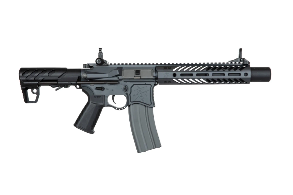 Seekins Precision 9" SBR8 carbine replica with suppressor - grey