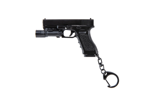 Breloczek Wosport Pistolet z latarką Czarny