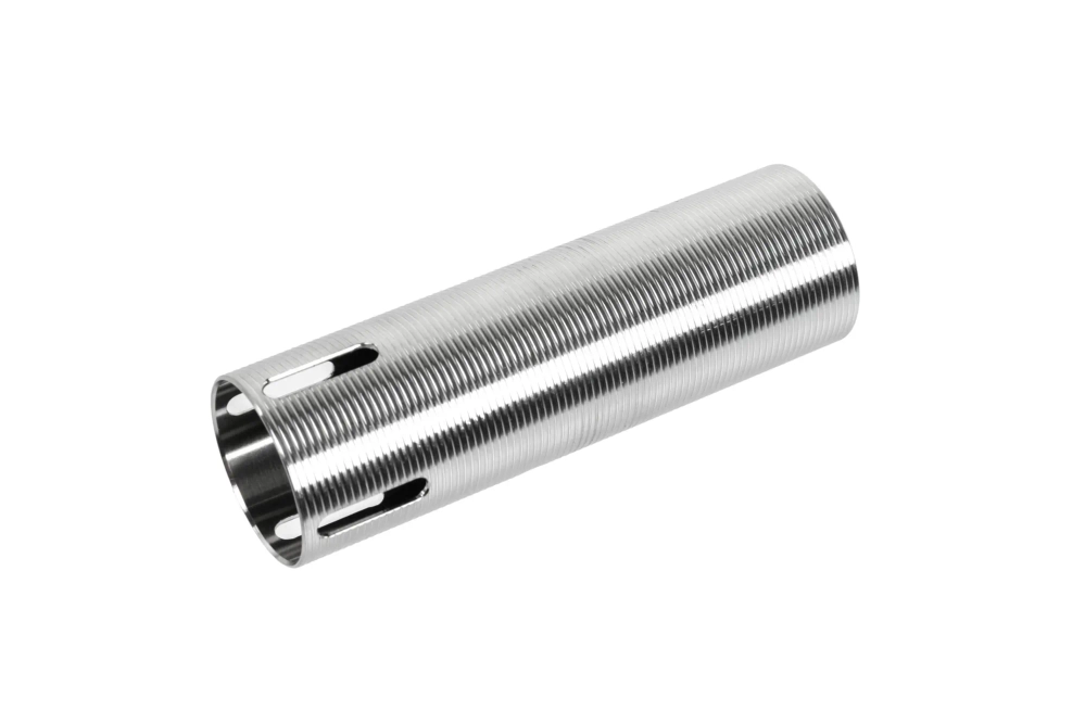 Cilindro de acero acanalado FPS Softair para réplicas L85/SR25/PSG1 (para cañones de 401-450 mm)