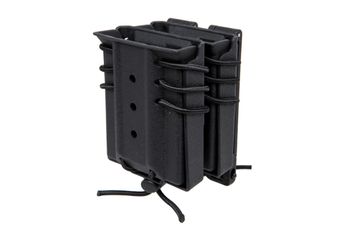Soporte para 2 cargadores M4/M16 Wosport Urban Assault Quick Pull Negro