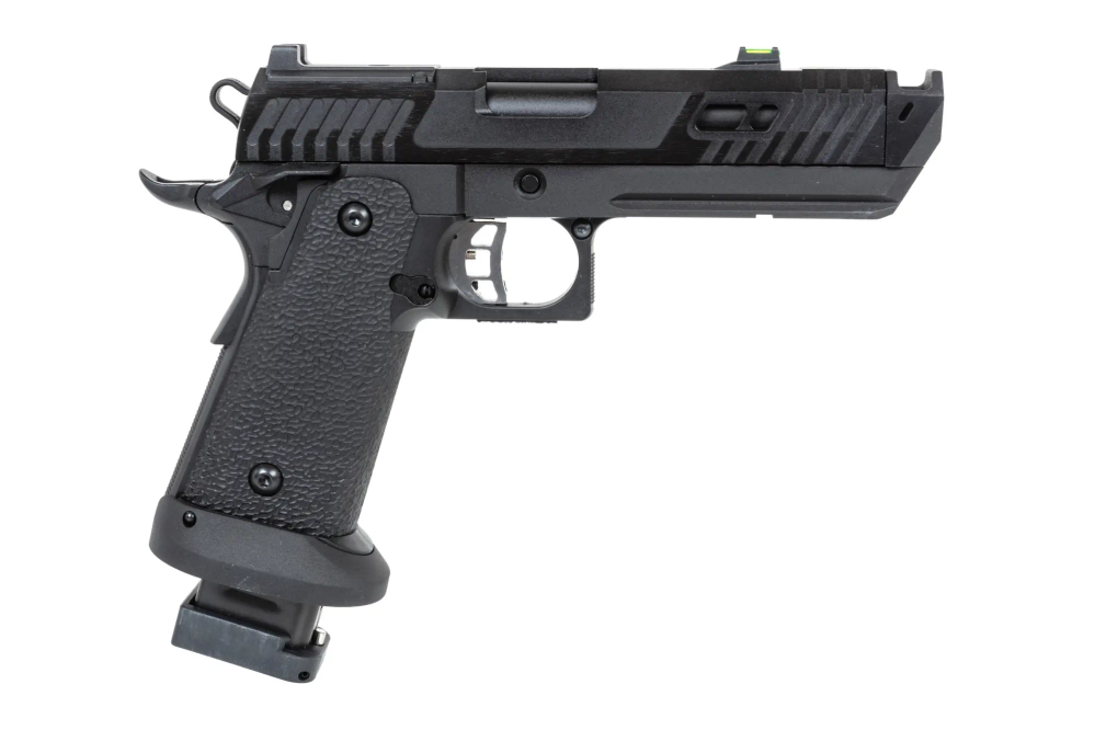 Pistola airsoft SRC Dark Viper DUAL POWER con cargador de CO2 Negra