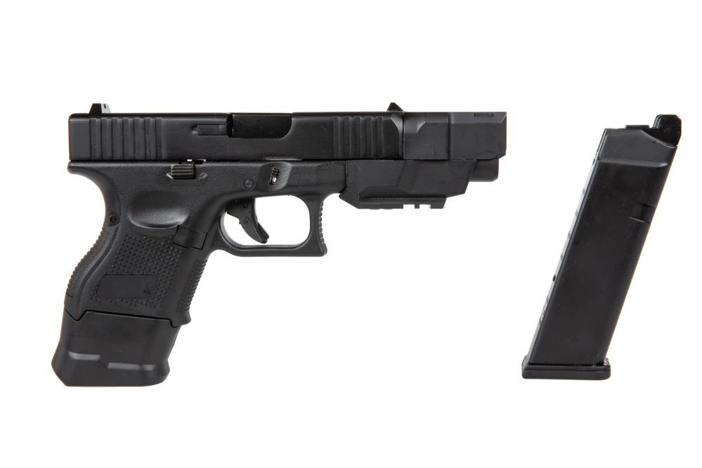 Replika zbraně 724C Advanced Full Auto (green gasovéová) - černá