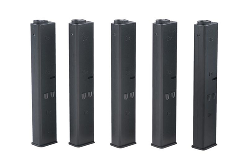 Jeu de 5 magazynk 9mm pour répliques type AR-15 - noir