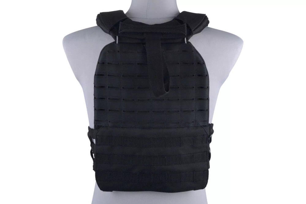 Gilet de type plate carrier molle/coupé au laser - noir