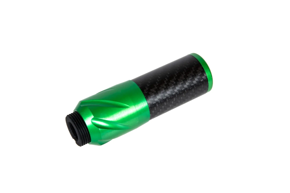 Silenciador de carbono DSL2 36x100mm - Verde