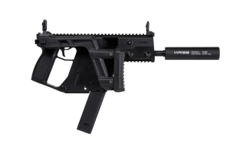 Replika pistoletu maszynowego Krytac Kriss Vector z atrapą tłumika dźwięku Czarny