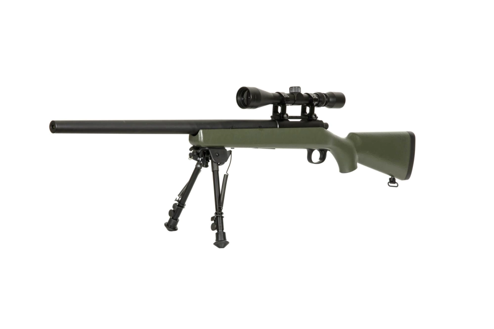 SW-10 Sniper Rifle Replica (with scope and bipod) - olive