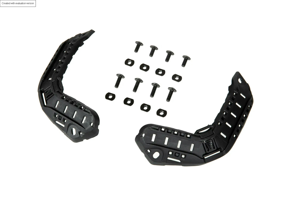 Set of Mounting Rails for Super High Cut Helmets - Black