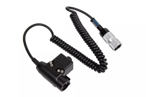 PTT type U94 pour radio type PRC 152/ 148 (câble à ressort)