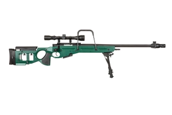 SV-98 CORE™ sniper rifle replica with bipod, scope and sound suppressor - russian green
