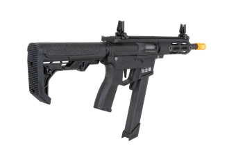 airsoft Specna Arms SA-FX01 FLEX™ HAL ETU samopal černý s oranžovým výmetným zařízením