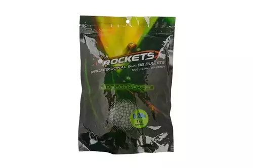 Bolas biodegradables 0.25g Rockets Professional 4000 uds - Verde