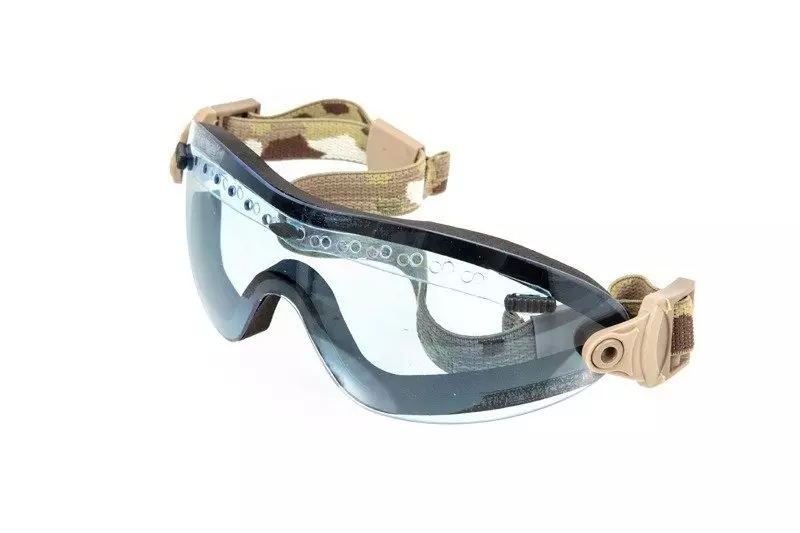 Lunettes de protection ventilées à profil bas - bleu