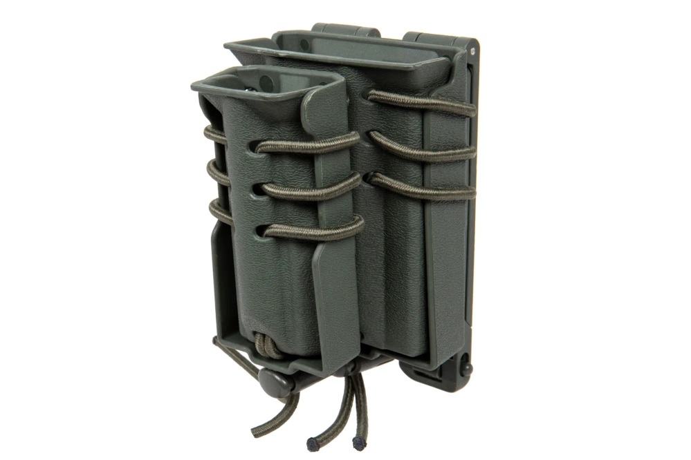 Nosič pro 2 zásobníky M4/M16 a 9mm Wosport Urban Assault Quick Pull Olive