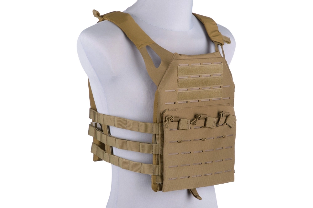 Gilet tactique jump Laser-Cut type - tan