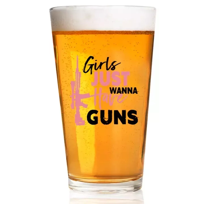 Vaso de cerveza - GIRLS JUST WANT GUNS