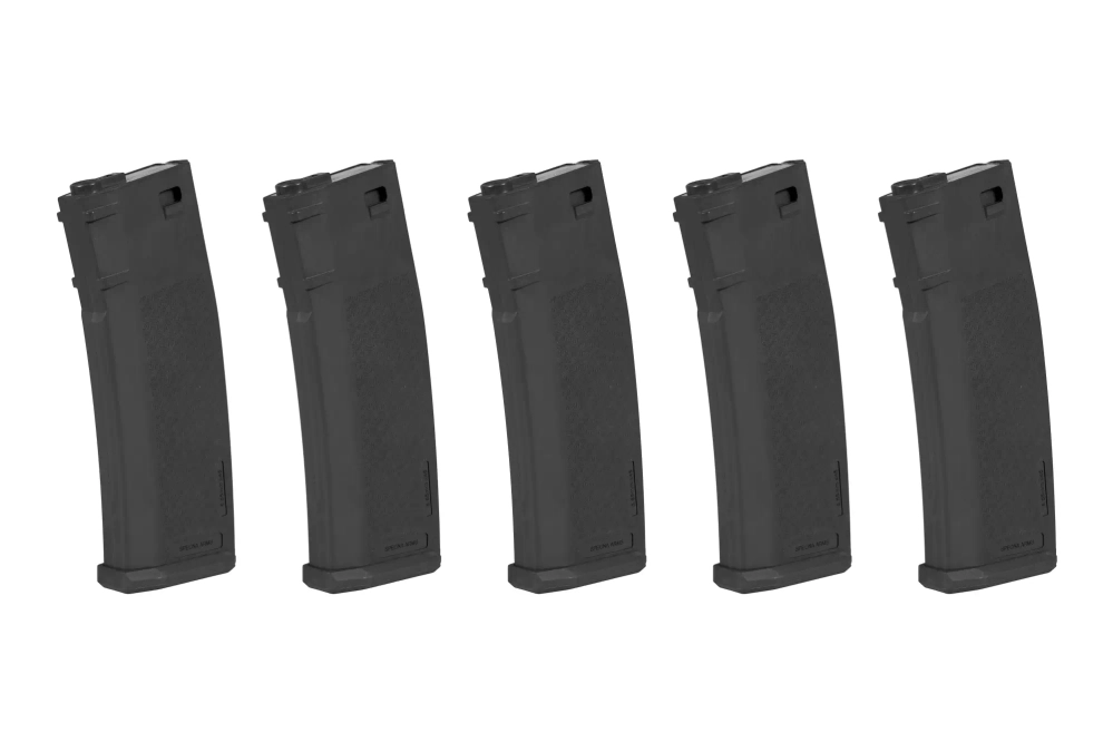 Set of 5 S-Mag Mid-Cap magazines for 125 rounds - black