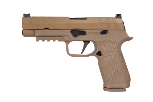 WE F17 Green Gas Pistol airsoftová zbraň TAN
