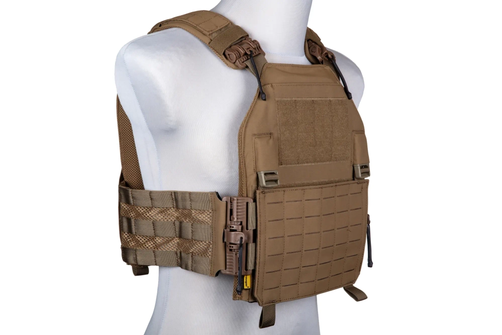 Chaleco táctico plate carrier de asalto LAVC - Marrón coyote