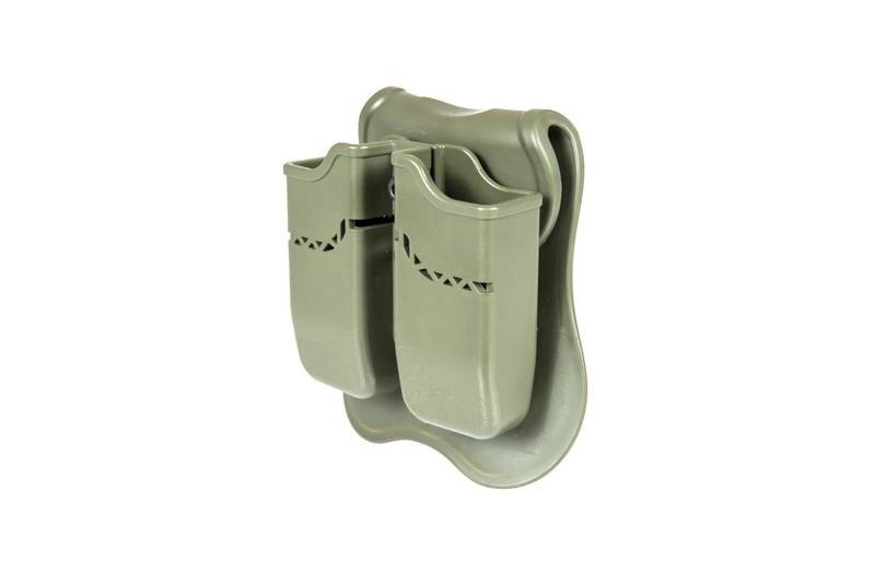 Pochette double pour chargeurs pistolet doit P226 - olive