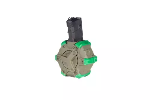 Drum green gas magazine 350 pellets for EC replica M4/M16 s(OUTLET)